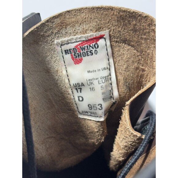 Red Wing Shoes 953 Supersole Brown Round Soft Toe Boots Work Boots - Mens 17 D - Picture 5 of 9